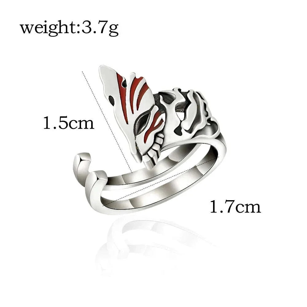 Anime Bleach Cosplay Ring Kurosaki Ichigo Metal Adjustable Unisex Rings Jewelry Accessories