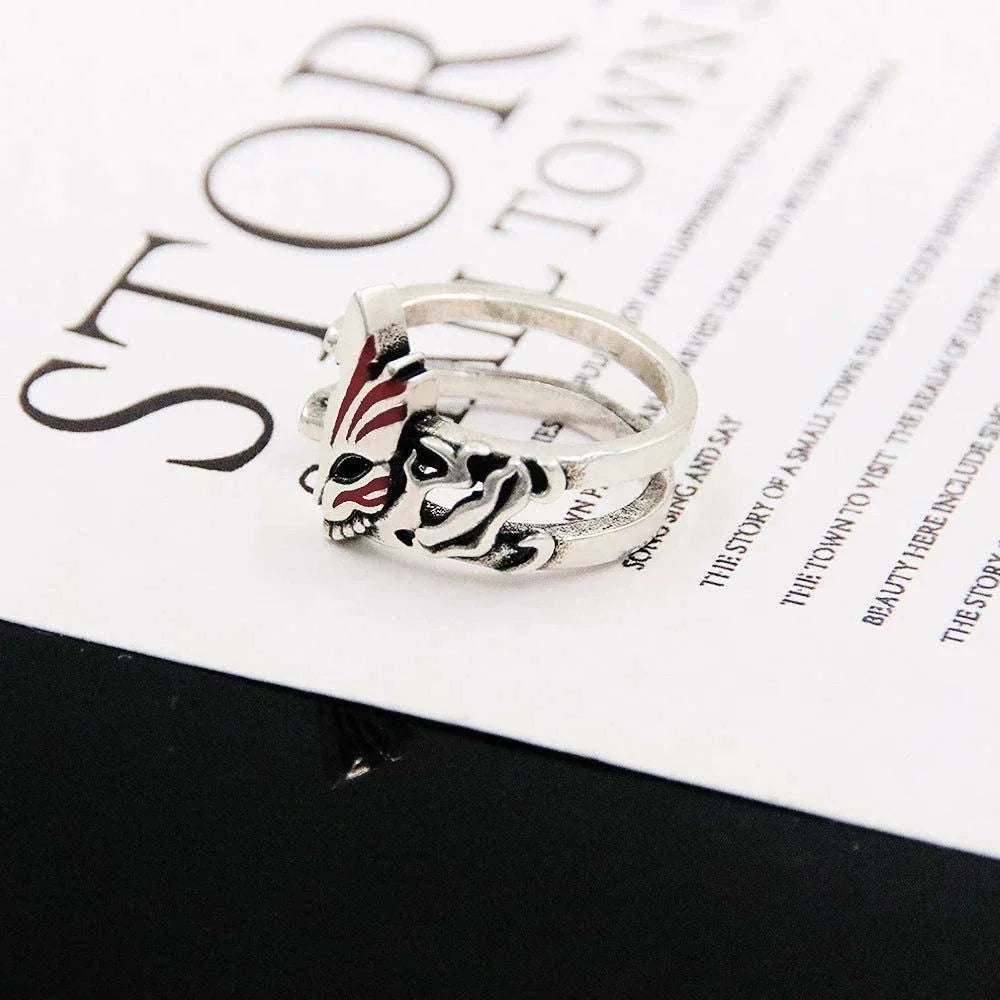 Anime Bleach Cosplay Ring Kurosaki Ichigo Metal Adjustable Unisex Rings Jewelry Accessories
