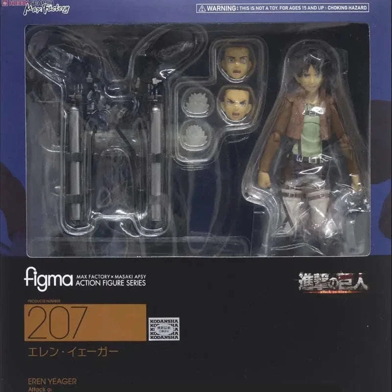 Eren Jaeger Action Figure, Attack On Titan Anime Figurines Holding Sword Detachable 17 CM