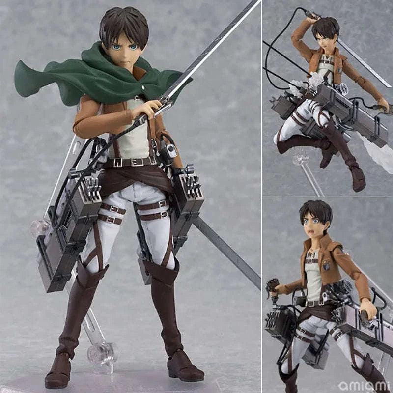 Eren Jaeger Action Figure, Attack On Titan Anime Figurines Holding Sword Detachable 17 CM