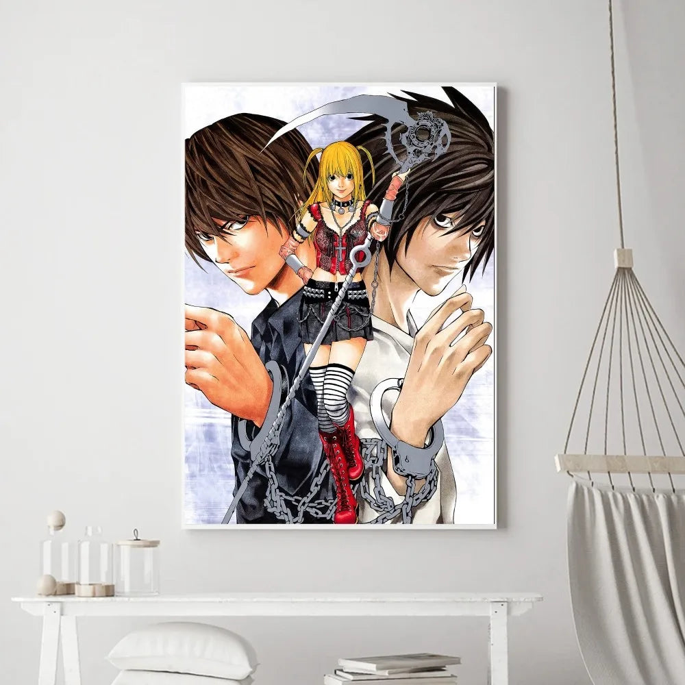 Hot Anime Death Note Poster Prints Poster Wall Painting Bedroom Living Room Wall Bar Restaurant Sticker Small