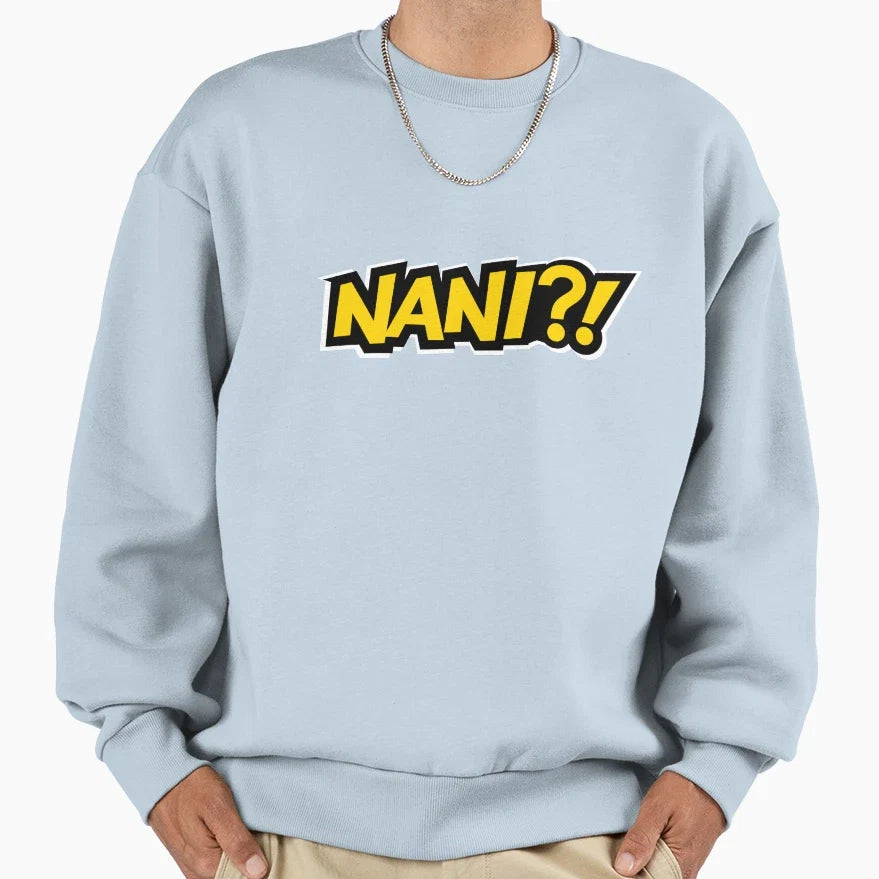 Nani Bold Japanese Anime Reaction T-Shirt - Trendy Graphic Men Women